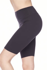 Solid Yummy 3 inch waistband biker shorts