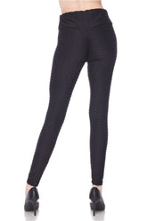 Textured High Waist Butt Lifting Leggings