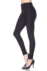 Textured High Waist Butt Lifting Leggings