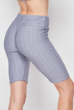 Textured High Waist Butt Lifting Biker Short