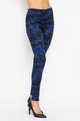 3-Inch HighWaist Fur Lined Camo Ankle Leggings