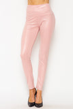 Vegan Leather High Waist Skinny Ankle Leggings