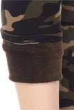 Camo Print Fur Lined Ankle Leggings