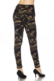 Camo Print Fur Lined Ankle Leggings
