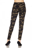 Camo Print Fur Lined Ankle Leggings