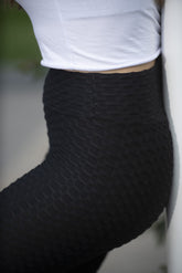 Black High Waist TIK Tok Scrunch Butt Lift Leggings