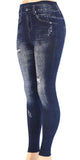 Cat Paw Detailed Jeggings Blue