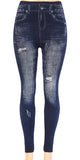 Cat Paw Detailed Jeggings Blue