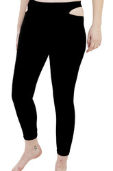 High-Waist Cut-Out Waist Sides Active Yoga Pants Leggings