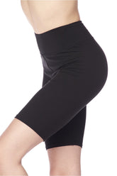 Solid Yummy 3 inch waistband biker shorts