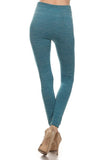 High-Waist Fleece Leggings For Winter