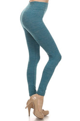 High-Waist Fleece Leggings For Winter