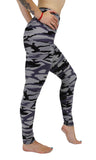 Grey Camouflage 5" High Waist Ankle Leggings
