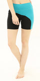 High Waisted Energy Perform Shorts – Black/Aqua