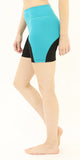 High Waisted Energy Perform Shorts – Black/Aqua