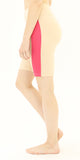 High Waisted Duo Velocity Cycling Shorts – Skin Color/Fuschia
