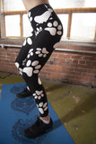 Dog Paw Design High Waisted Print Leggings