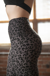 Black Leopard Design High Waisted print leggings for women