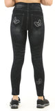 Jeggings Front Ripped Design Black