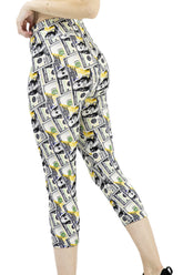 Buttery Soft High-Waist Dollar Design Capri Leggings