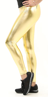 Leather Gold Leggings