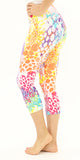 High Waisted Buttery Soft Summer Splash Capri Leggings