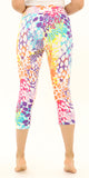 High Waisted Buttery Soft Summer Splash Capri Leggings