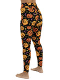 Juniors Buttery-Soft Halloween Pumpkin Leggings
