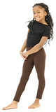Kids Buttery-Soft Brown Leggings