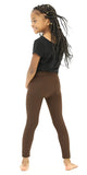 Kids Buttery-Soft Brown Leggings