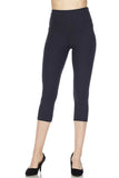 ULTRA SOFT CAPRI LEGGINGS WITH 5 INCH WAISTBAND