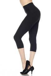 ULTRA SOFT CAPRI LEGGINGS WITH 5 INCH WAISTBAND