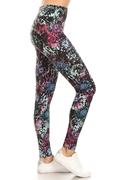 High-Waist Christmas Pattern With Deers Leggings
