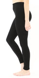 High-Waist Fleece Black Leggings For Winter