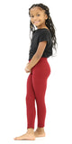 Kids Buttery-Soft Burgundy Leggings