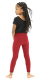 Kids Buttery-Soft Burgundy Leggings
