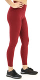 Buttery-Soft High-Waist Burgundy Leggings