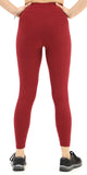Buttery-Soft High-Waist Burgundy Leggings