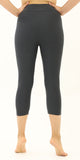 Buttery-Soft High-Waist Grey Capri Leggings