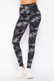 Grey Camo Ankle Leggings w/3 inch waistband