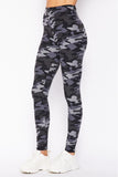 Grey Camo Ankle Leggings w/3 inch waistband