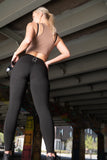 Black Yoga Pant 4 way Strech 25% Spandex 75% Polyester Moisture Wicking