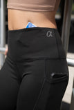 Black Yoga Pant 4 way Strech 25% Spandex 75% Polyester Moisture Wicking