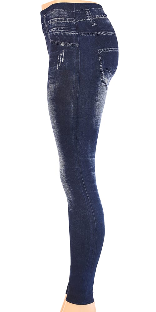 Cat Paw Detailed Jeggings Blue