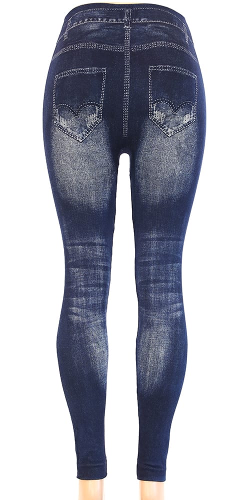 Cat Paw Detailed Jeggings Blue