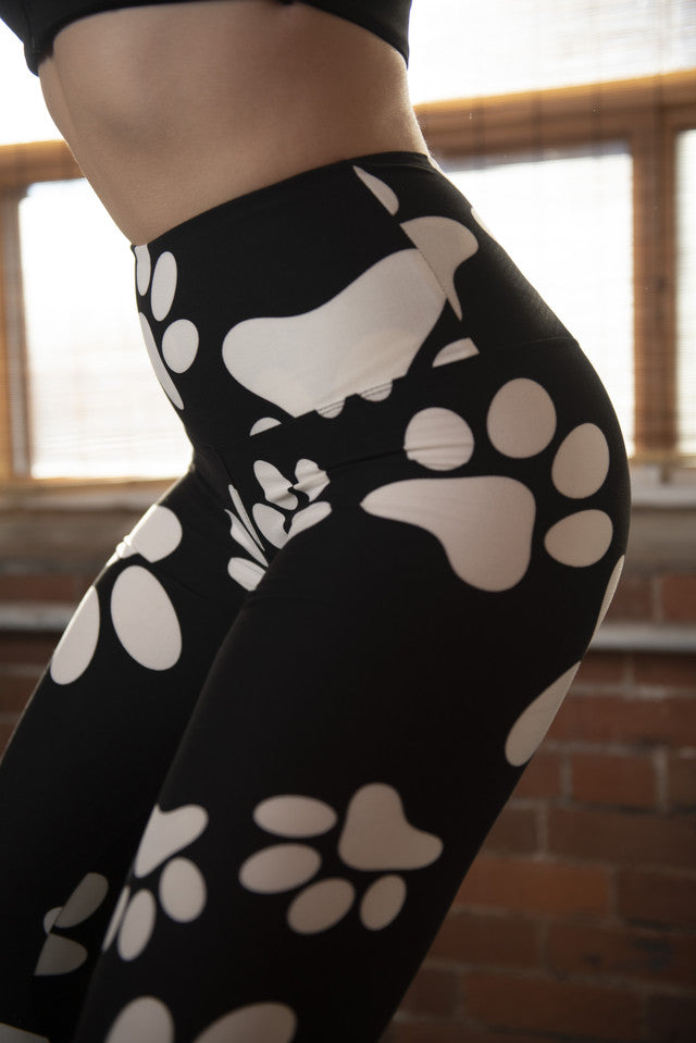 Long Black And White Dots Print Legging – ATOM