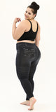 Jeggings with Heart Shape Ripped Black